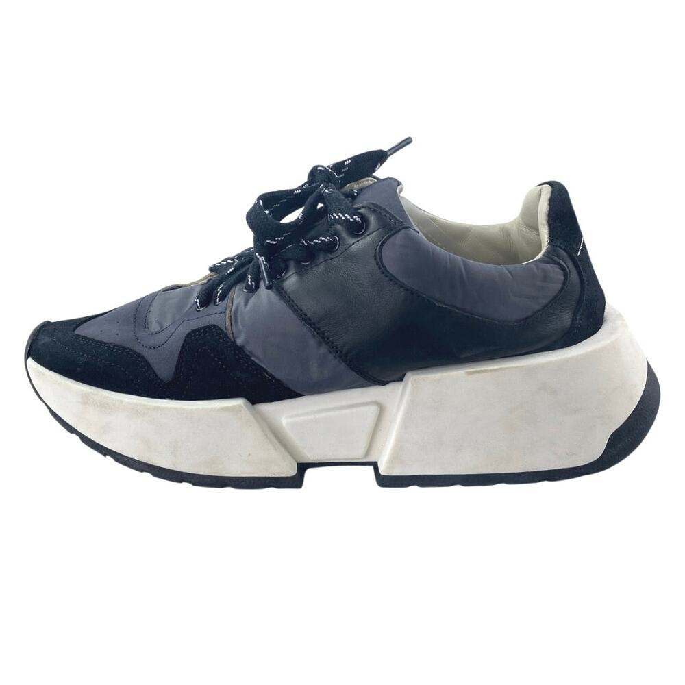 MM6 Maison Margiela Womens Black Suede Leather Low Top Trainers Sneakers Shoes 6
